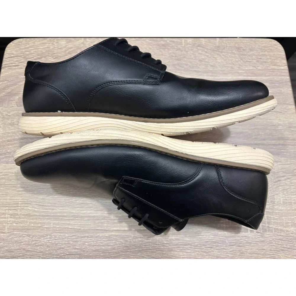 Perry Ellis Portfolio Ultra Foam Dress Shoes With Laces Black Mens Size 10